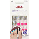 Kiss Glam Fantasy Ultimate Illusion Press On 24 False Toenails Kgtn50X [6 Pack]