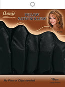 [Annie] Black Large Pillow Satin Rollers 10Pcs -