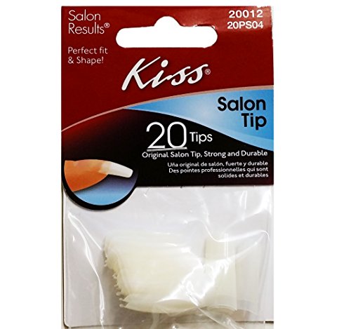 [Kiss] Salon Tips Original White Strong & Durable 20 Nails
