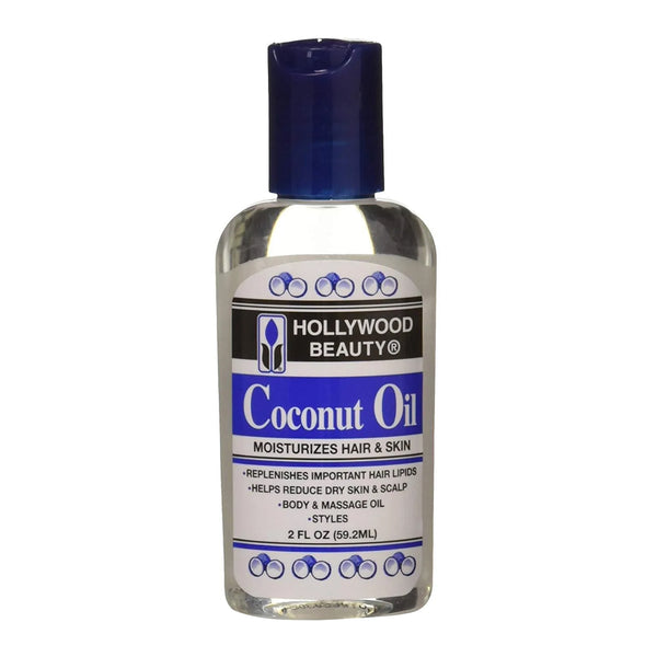 [Hollywood Beauty] Coconut Oil Moisturizes Hair & Skin 2Oz