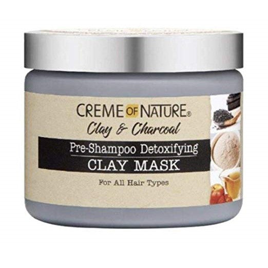 Creme Of Nature Clay&Charcoal Pre-Shampoo Detoxifying Clay Mask 11.5Oz