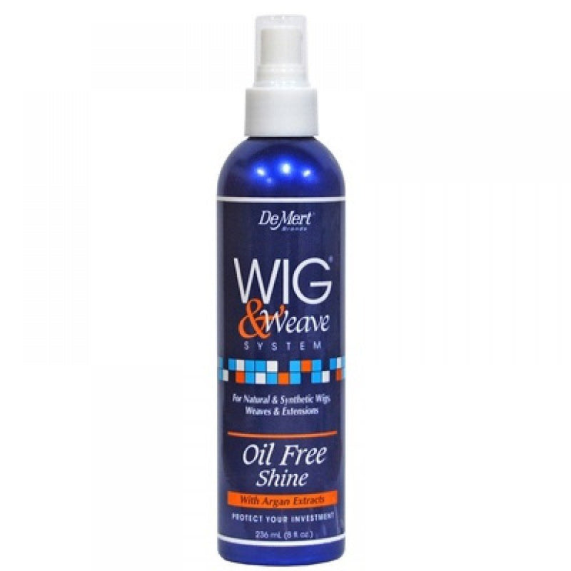 [Demert] Wig & Weave Oil Free Shine 8Oz For Natural & Synthetic Wigs, Weaves