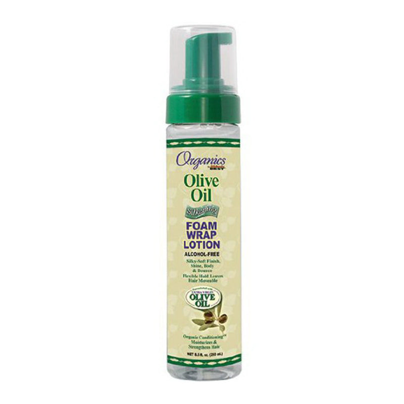 [Africa'S Best] Organics Extra Virgin Olive Oil Silkening Foam Wrap Lotion 8.5Oz
