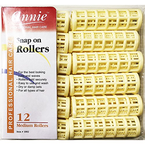 [Annie] Snap On Rollers Medium 12Pcs