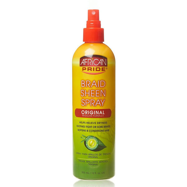 [African Pride] Braid Sheen Spray Original Regular Formula 12Oz