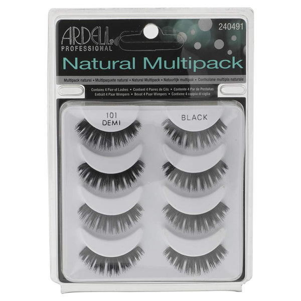 Ardell 101 Demi Natural Multipack 4 Pairs False Strip Eyelashes Black #240491