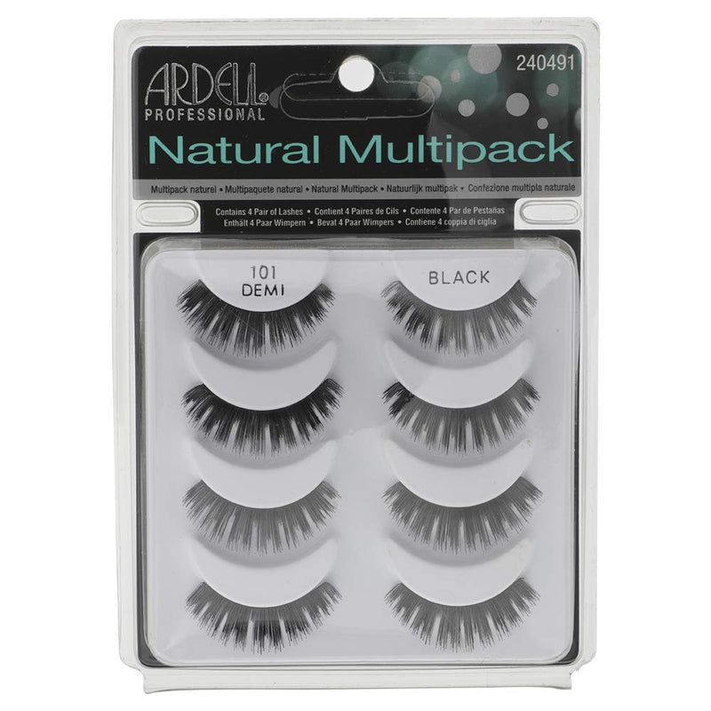 Ardell 101 Demi Natural Multipack 4 Pairs False Strip Eyelashes Black