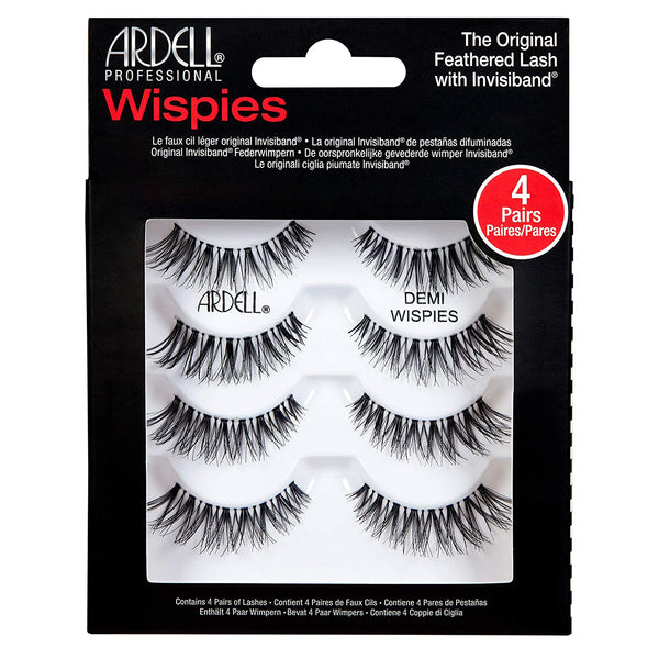 Ardell Demi Wispies Natural Multipack 4Pairs False Strip Eyelashes Black #240494