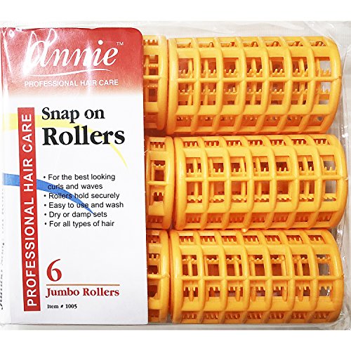 [Annie] Snap On Rollers Jumbo 6Pcs