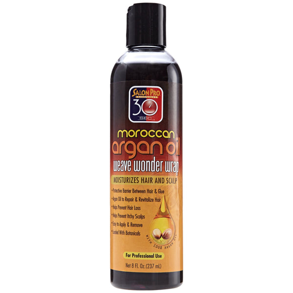 Salon Pro 30 Sec Moroccan Argan Oil Weave Wonder Wrap Black [8 Oz]