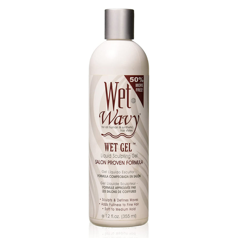 [Wet N Wavy] Wet Gel Liquid Sculpting Gel 12Oz Defines Waves Activator