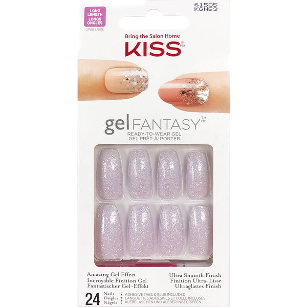 Kiss Gel Fantasy Ready-To-Wear Press On False Fake Nails Kgn53 Olivia [6 Pack]
