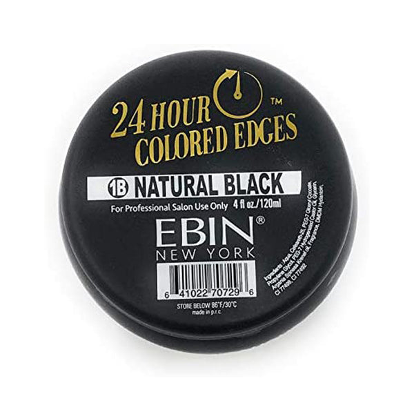 [Ebin New York] 24 Hour Colored Edges Edge Control #1B Natural Black 4Oz/120Ml