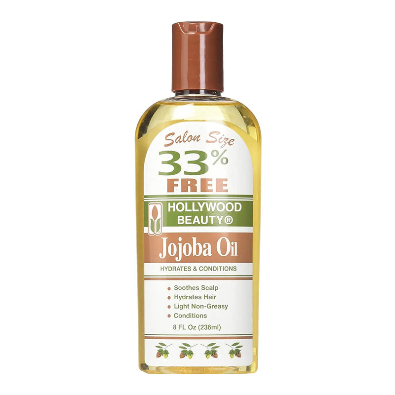 [Hollywood Beauty] Jojoba Oil Hydrates & Conditions 8Oz