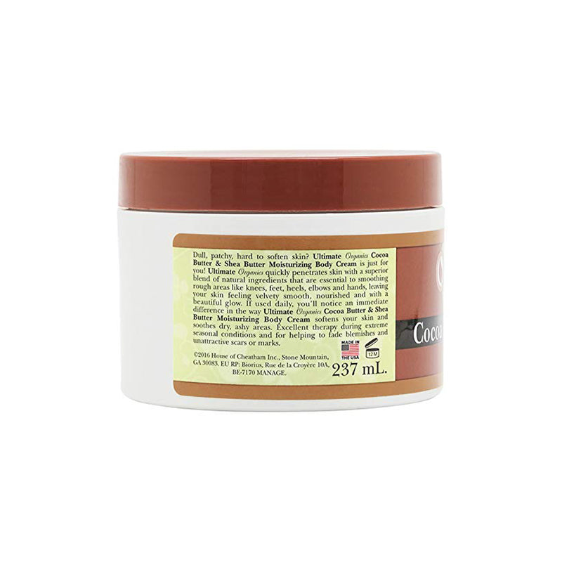 Africa'S Best Ultimate Organics Cocoa&Shea Butter Moisturizing Body Cream 8Oz