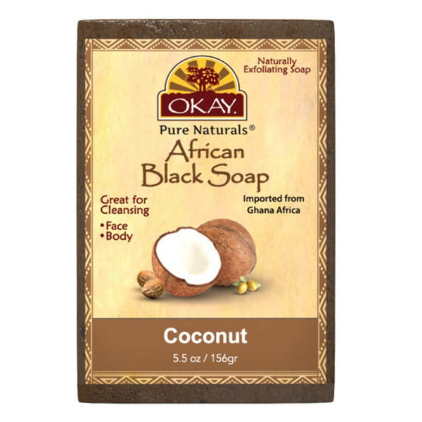 [Okay] Pure Naturals African Black Soap Coconut 5.5Oz Cleansing Bar
