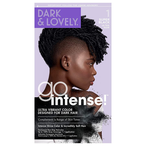 [Dark&Lovely] Softsheen Carson Go Intense! Hair Color Dye #1 Super Black
