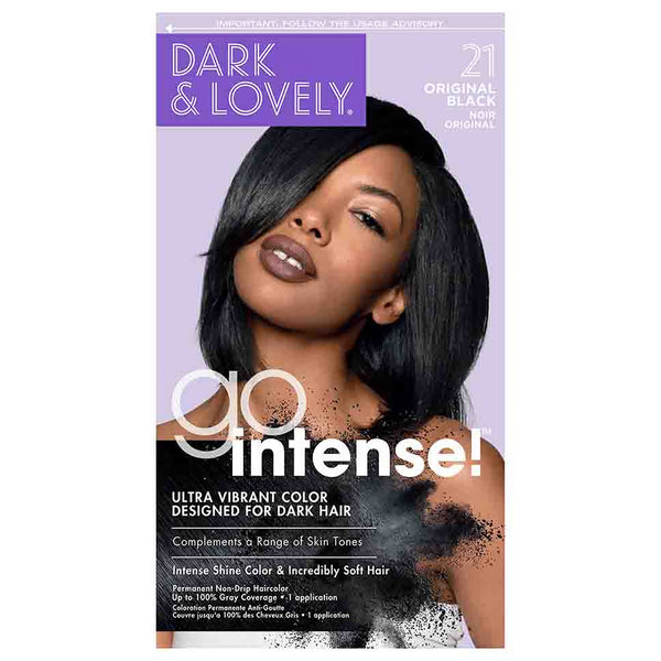 [Dark&Lovely] Softsheen Carson Go Intense! Hair Color Dye #21 Original Black