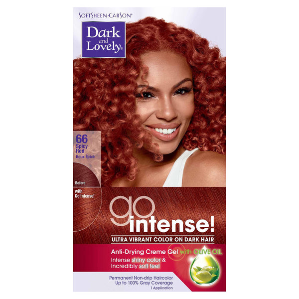 [Dark&Lovely] Softsheen Carson Go Intense! Hair Color Dye #66 Spicy Red