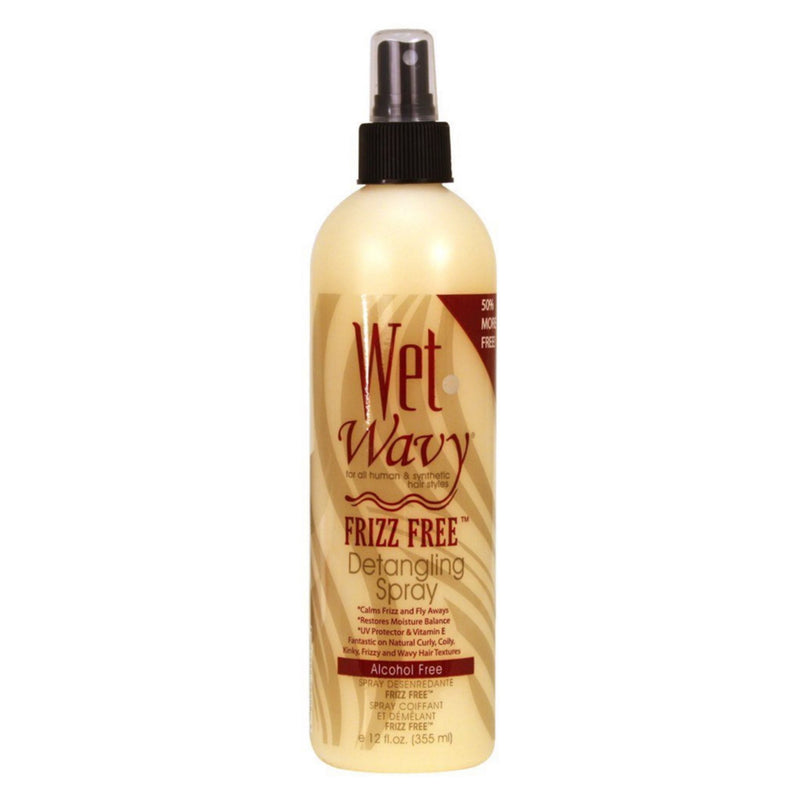 [Wet N Wavy] Frizz Free Detangling Spray Alcohol Free 12Oz Hair Uv Protector