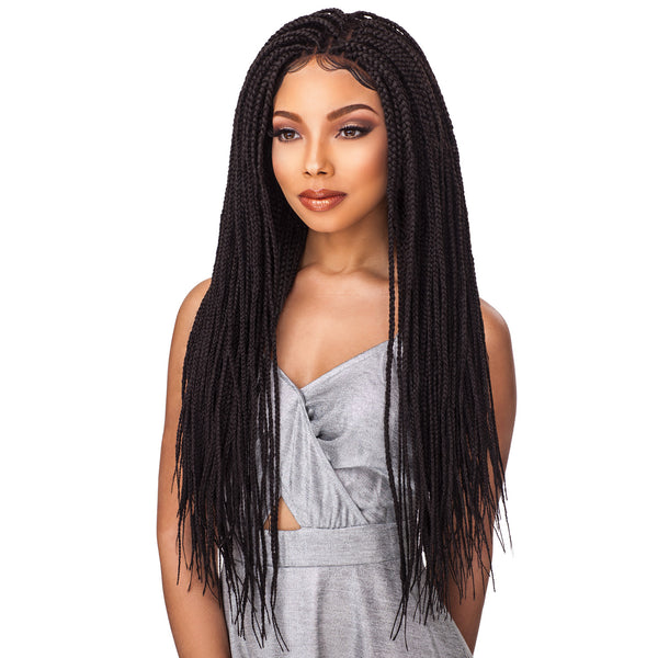 Sensationnel Synthetic Cloud 9 4x4 Part Swiss Lace Front Wig - Box Braid Small
