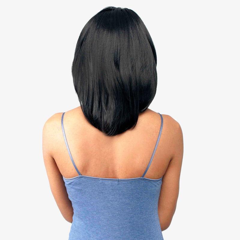 Abelle Inez Synthetic Medium Straight Bumped Bang Wig