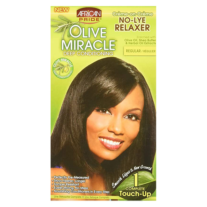 [African Pride] Olive Miracle Conditioning Creme No-Lye Relaxer Touch-Up Regular