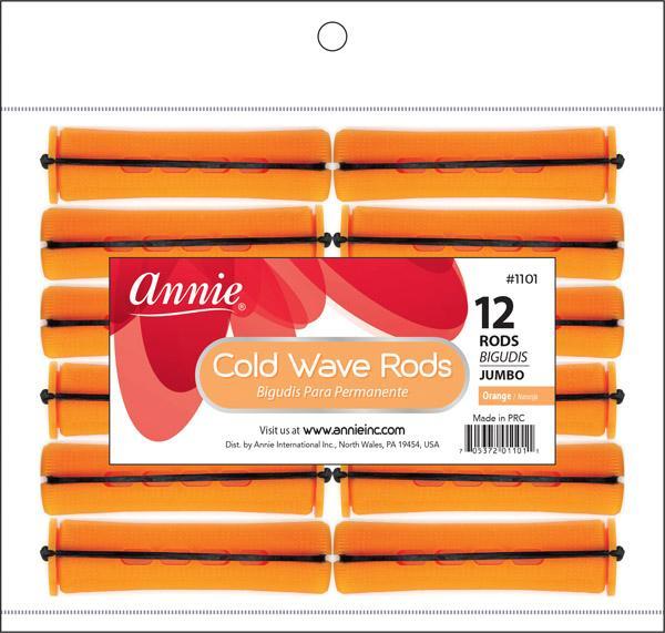 [Annie] Jumbo Cold Wave Rods With Rubber Band 3/4" Tangerine
