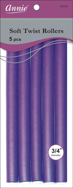 [Annie] Soft Twist Rollers #1210, 3/4???? X 10"5Pcs Purplee