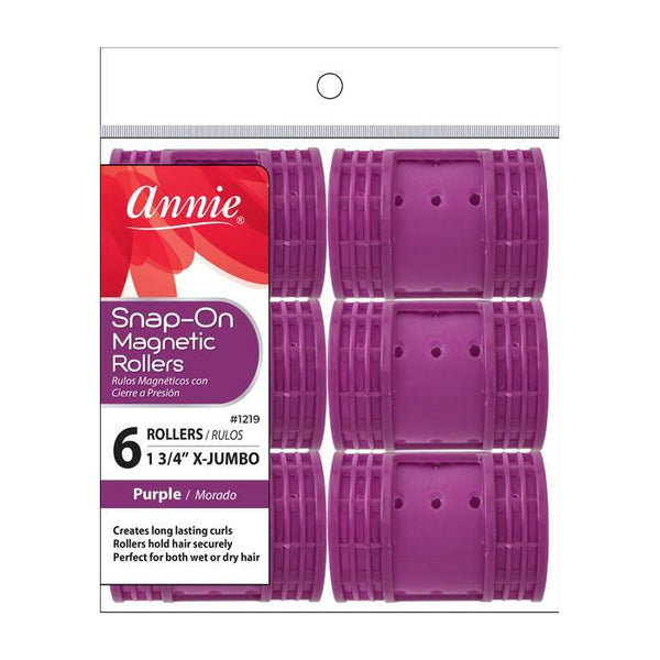[Annie] Snap-On Magnetic Rollers X-Jumbo 6Pcs