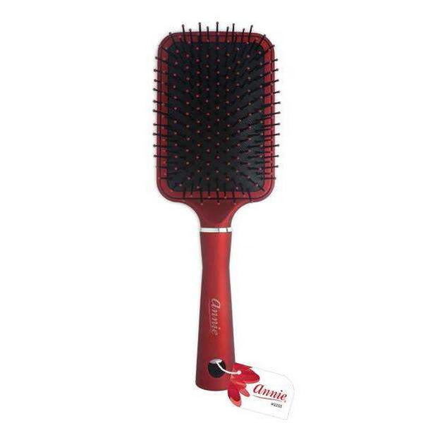 Annie Salon Paddle Cushion Brush #2253 Large Red Ball Tipped