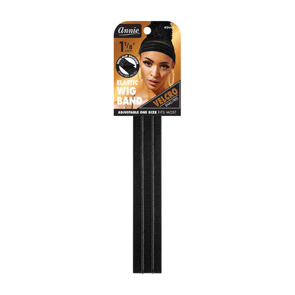 [Annie] Elastic Wig Band 1 1/8 Inch Black Non-slip Silicone