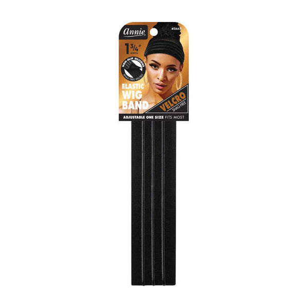 [Annie] Elastic Wig Band 1 3/4 Inch Black Non-slip Silicone