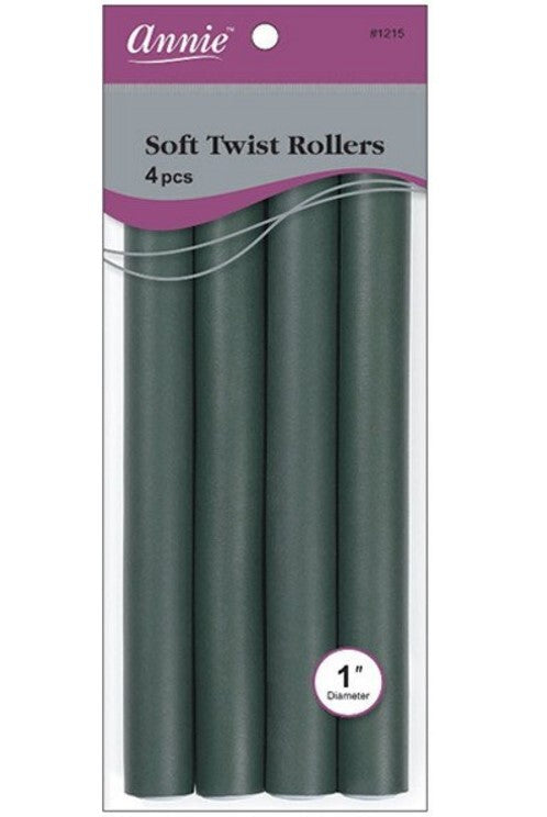 [Annie] Soft Twist Rollers #1215, 4Pcs 1???? X 10"6Pcs Dark GreenA