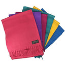 100% Lambswool Womens Solid Color Winter Scarf