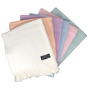 100% Lambswool Womens Solid Color Winter Scarf