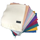 100% Lambswool Womens Solid Color Winter Scarf