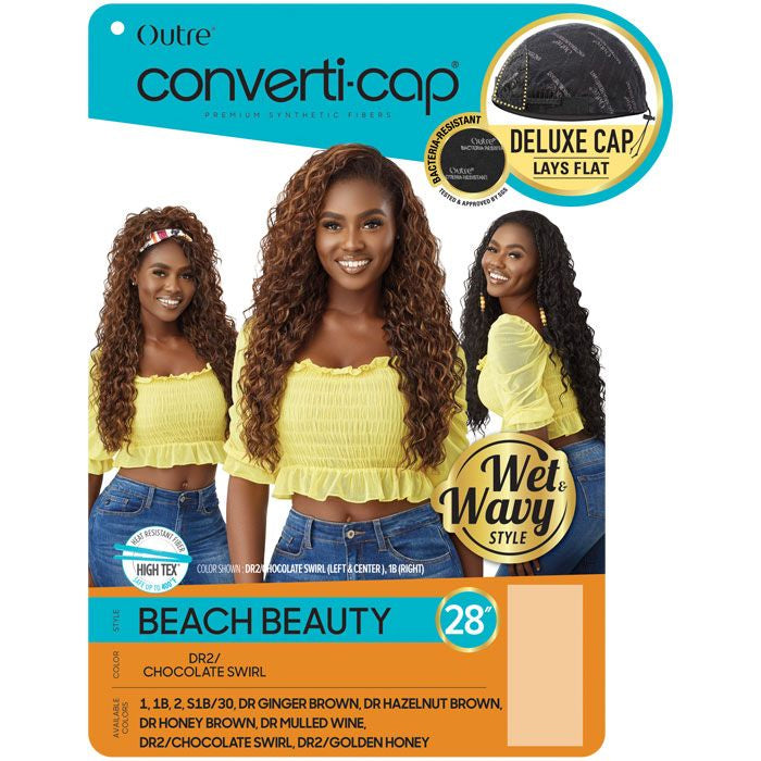 Outre Synthetic Converti Cap Wet & Wavy Hair Wig - Beach Beauty