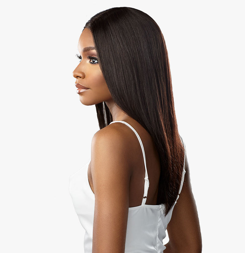 Bare And Natural Straight Human Hair 5x5 Lace Closure With Bundle Deal