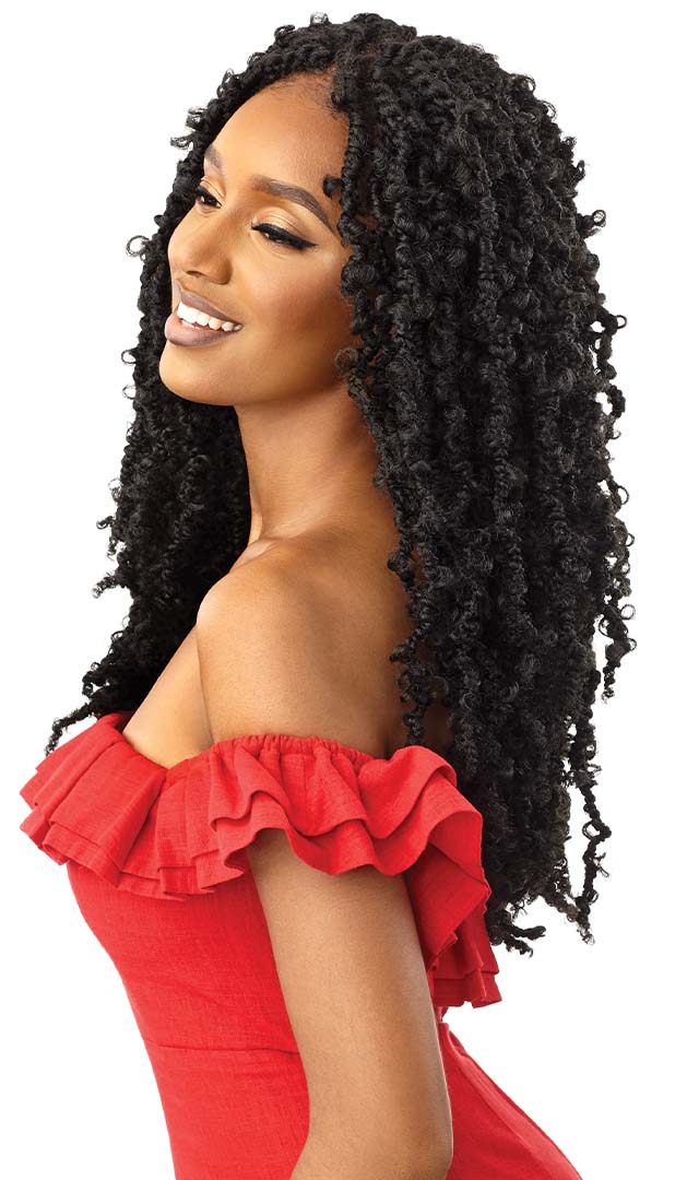 Outre Synthetic Twisted Up 4x4 Hd Braid Lace Wig - Butterfly Bomb Twist 24