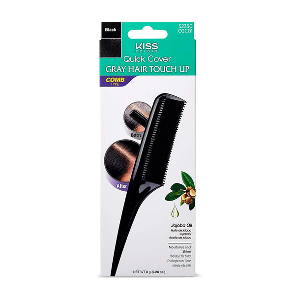 [Kiss] Quick Cover Gray Hair Touch Up Comb On #Cgc Temporary Color Dye [Cgc01 Black]