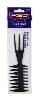 Red Professional 3-In-1 Comb Small