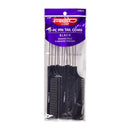 Red Pin Tail Comb Bulk - Black