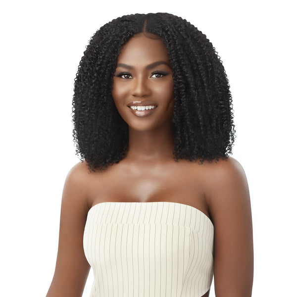 Outre Big Beautiful Human Hair Blend U Part Cap Leave Out Wig - Coily Fro 14
