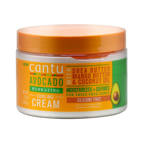 Cantu Avocado Curling Cream With Shea Butter, Mango Butter, & Coconut Oil, Nill, 12 Oz