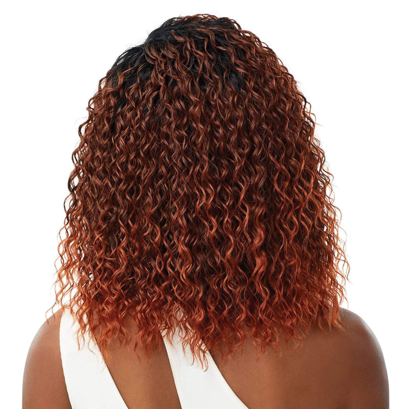 Outre Synthetic Quick Weave Wet & Wavy Style Half Wig - Deep Curl 14"
