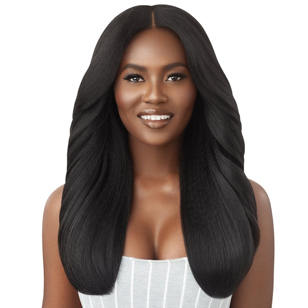 Outre Big Beautiful Human Hair Blend U Part Cap Leave Out Wig - Dominican Blowout 22