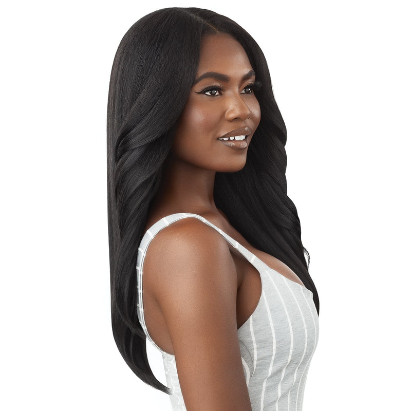 Outre Big Beautiful Human Hair Blend U Part Cap Leave Out Wig - Dominican Blowout 22