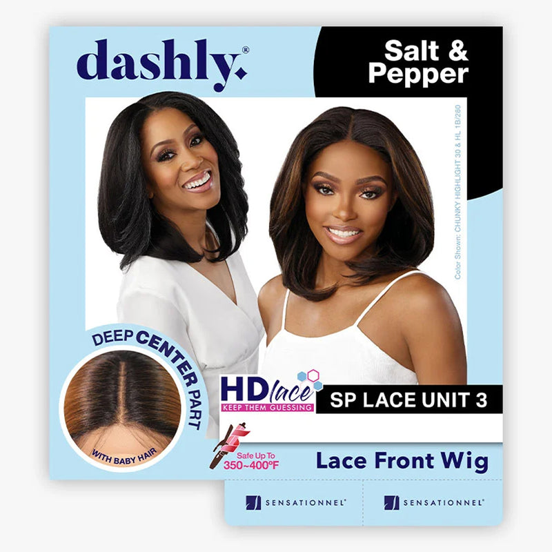 Sensationnel Synthetic Dashly Salt & Pepper Hd Lace Front Wig - Sp Lace Unit 3