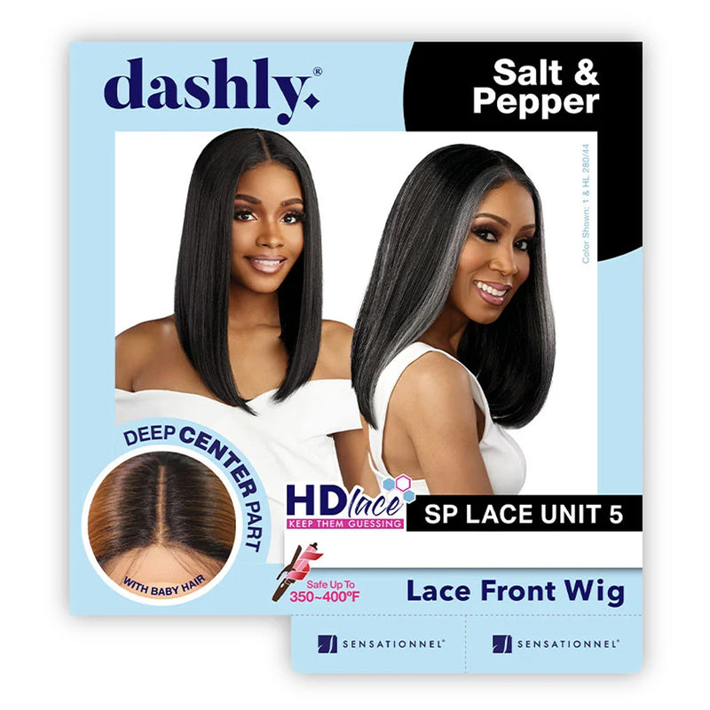Sensationnel Synthetic Dashly Salt & Pepper Hd Lace Front Wig - Sp Lace Unit 5